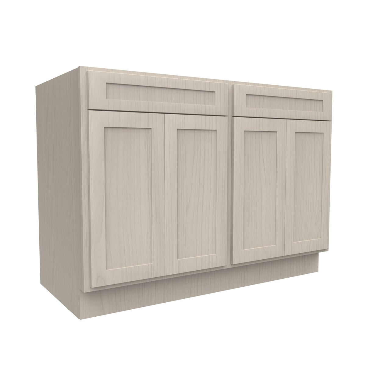 RTA - Elegant Stone - Double Drawer Front 4 Door Sink Base Cabinet | 48"W x 34.5"H x 24"D