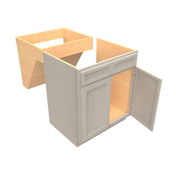 RTA - Elegant Stone - Double Door Handicap Removable Sink Base Cabinet | 30"W x 34.5"H x 24"D