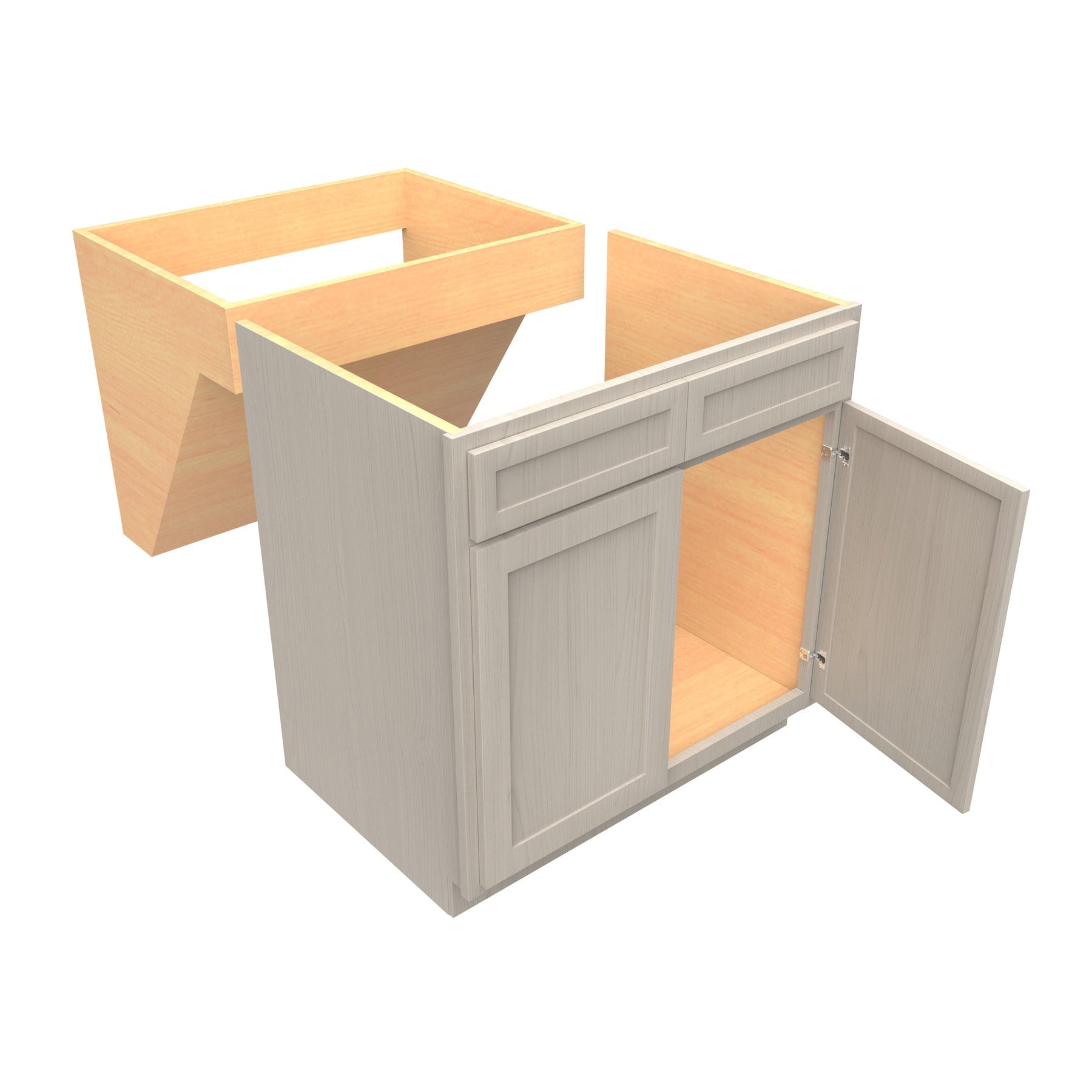 RTA - Elegant Stone - Double Door Handicap Removable Sink Base Cabinet | 33"W x 34.5"H x 24"D