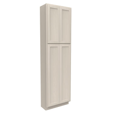 Double Door Utility Cabinet | Elegant Stone|24W x 84H x 12D
