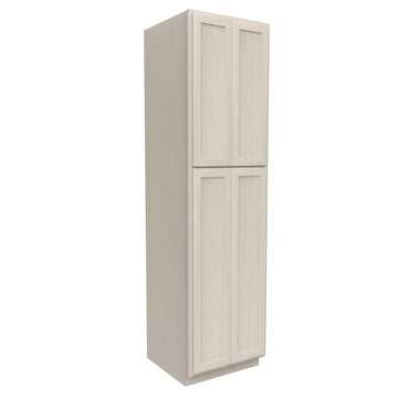Double Door Utility Cabinet | Elegant Stone|24W x 90H x 24D