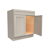 RTA - Elegant Stone - Double Door Vanity Sink Base Cabinet | 30"W x 34.5"H x 21"D