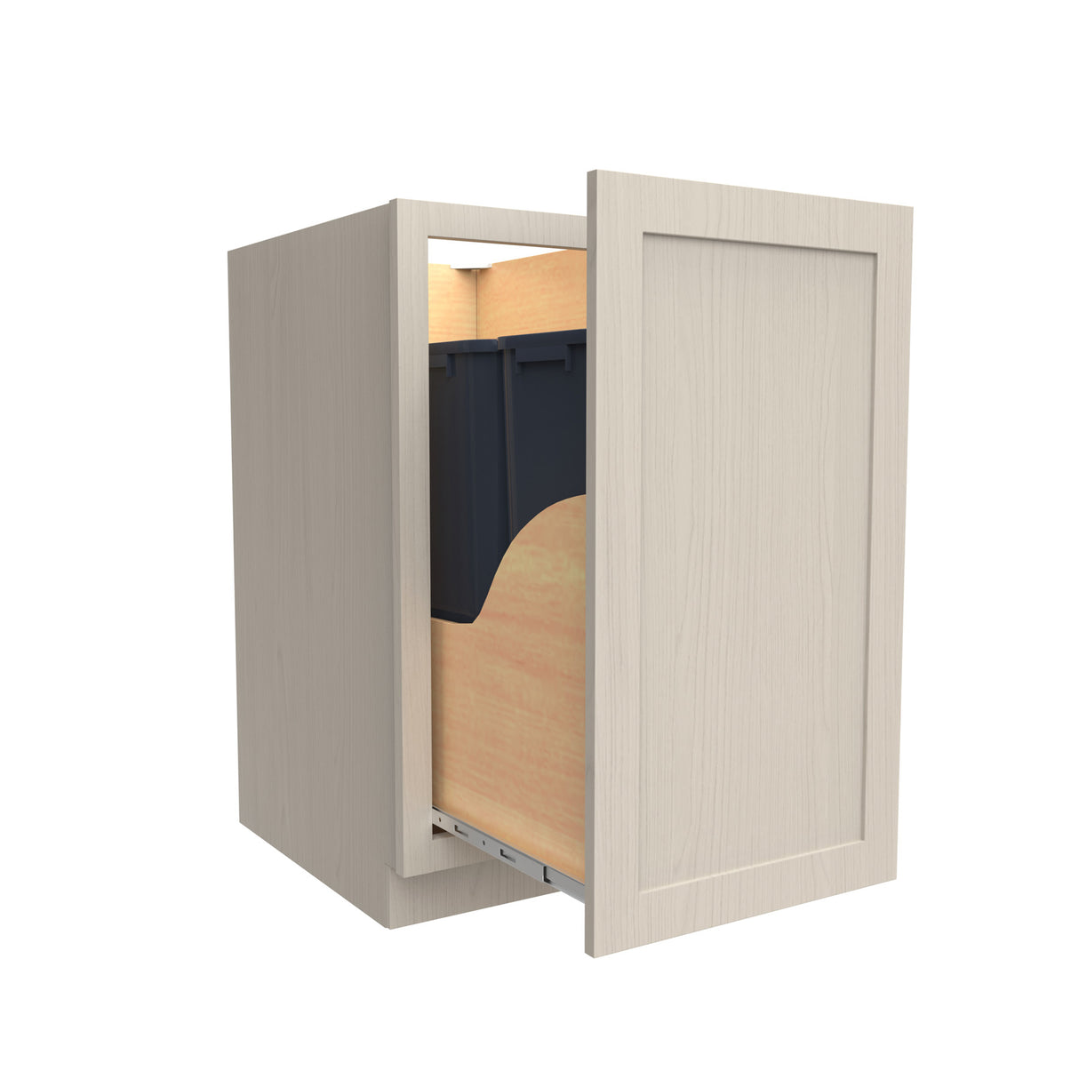 Waste Basket Cabinet Full Height | 21W x 34.5H x 24D