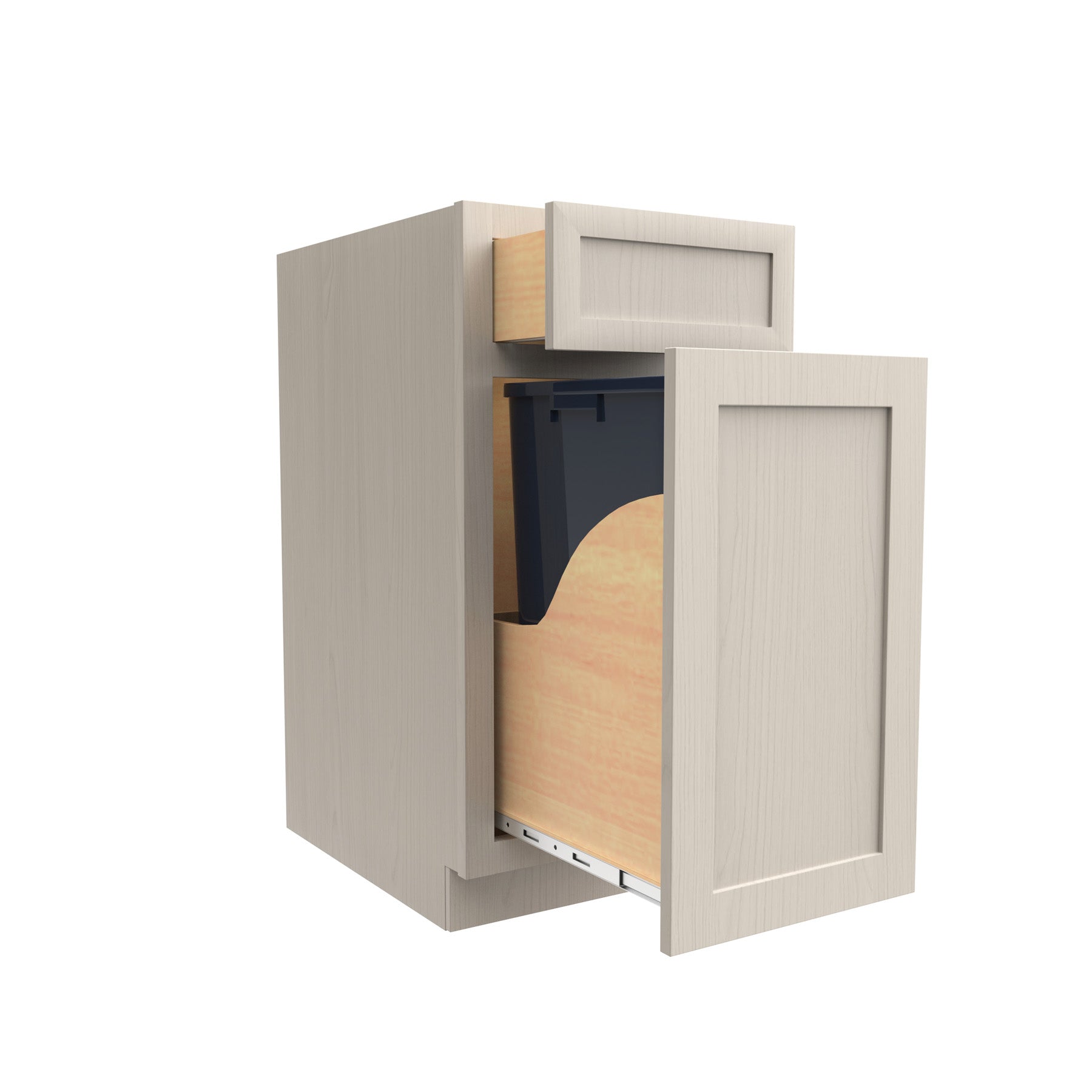RTA - Elegant Stone - Waste Basket Cabinet | 15"W x 34.5"H x 24"D