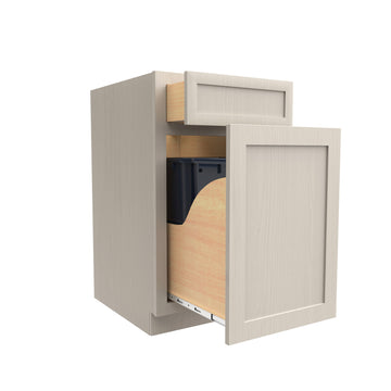 Waste Basket Cabinet |Elegant Stone|18W x 34.5H x 24D