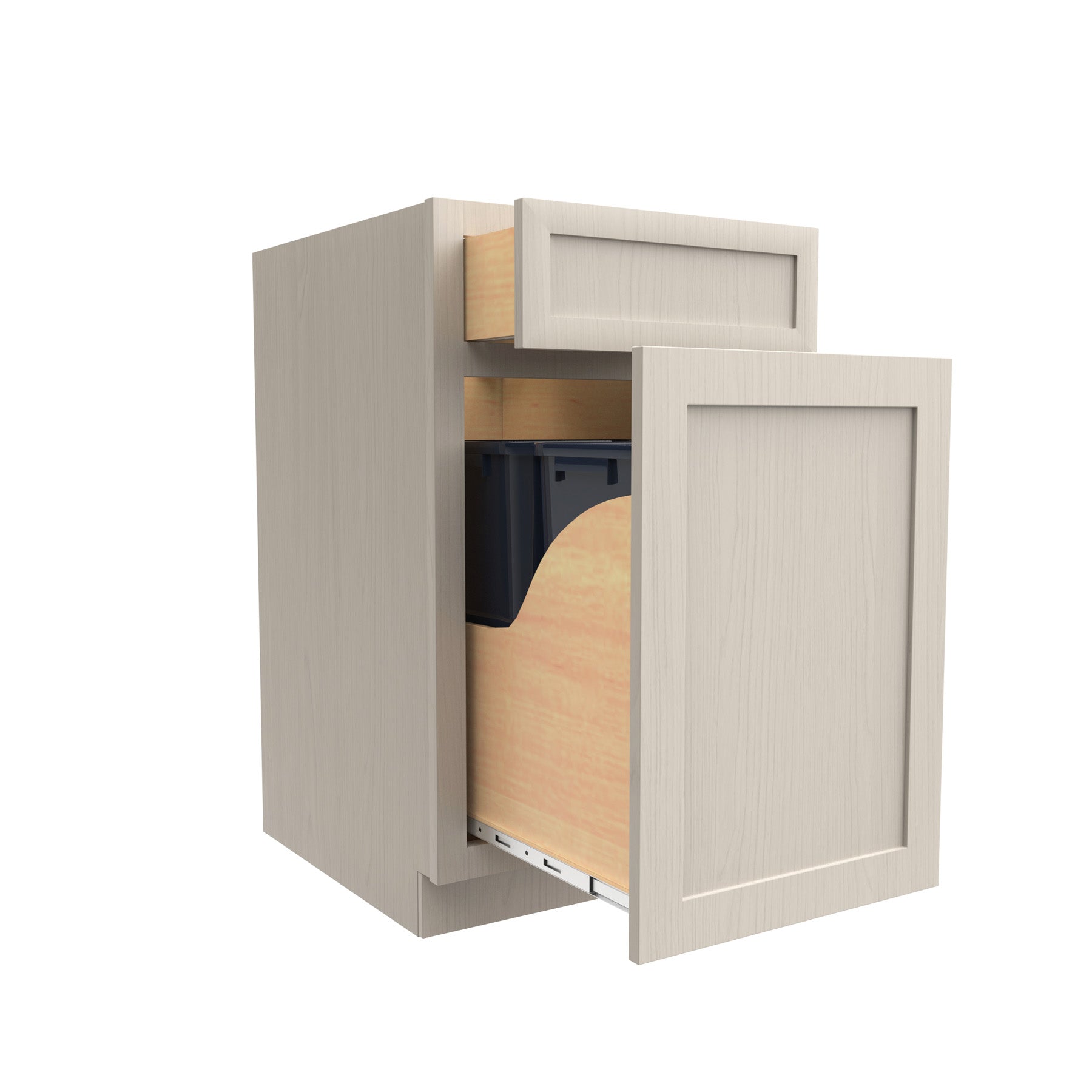 RTA - Elegant Stone - Waste Basket Cabinet | 18"W x 34.5"H x 24"D