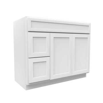 Elegant White - Door & Drawer Vanity Cabinet | 42