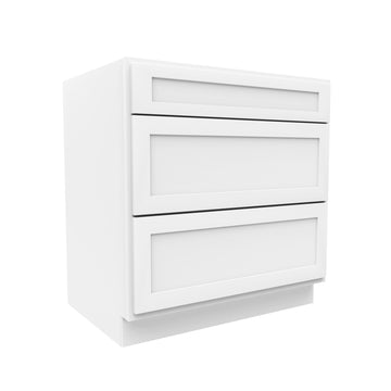 RTA - Elegant White - 3 Drawer Base Cabinet | 33