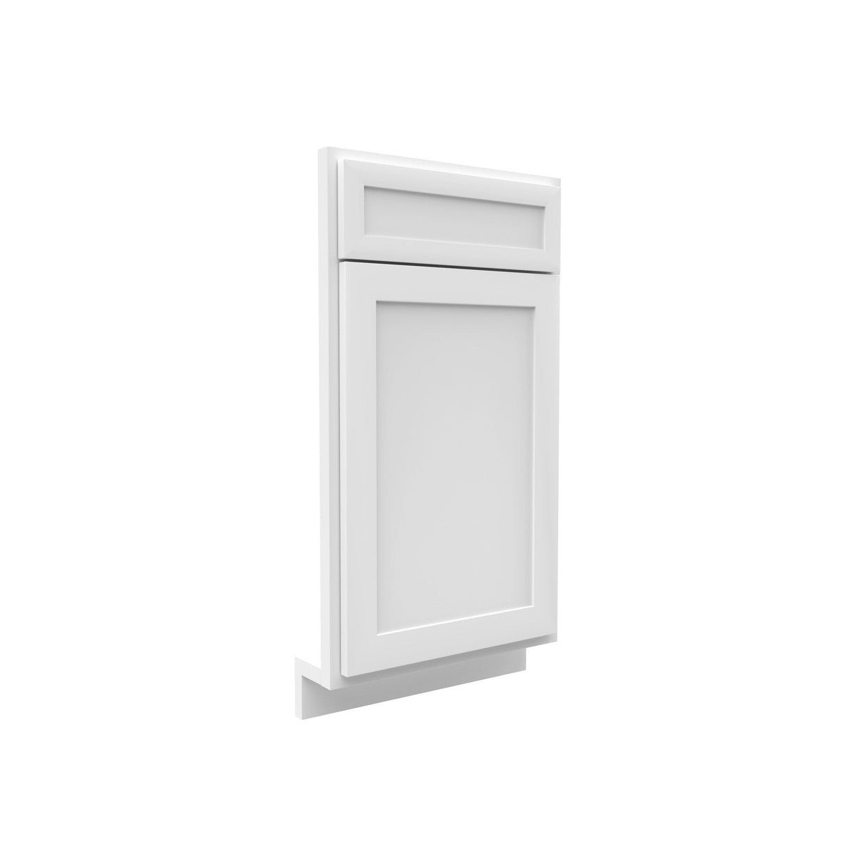 RTA - Elegant White - Diagonal Corner Sink Front | 36"W x 34.5"H x 24"D