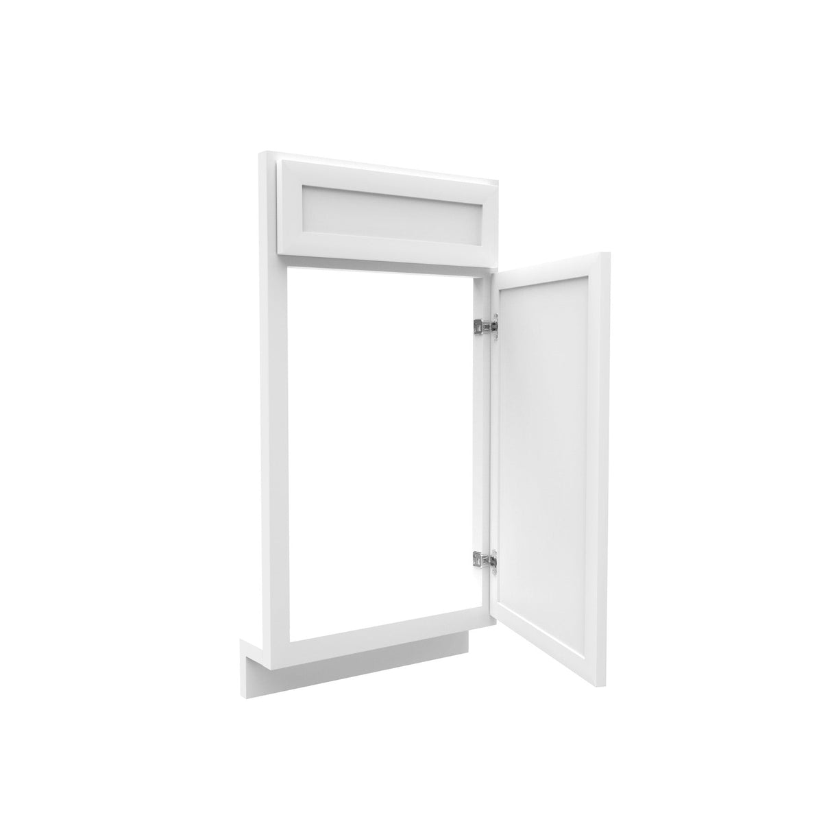 RTA - Elegant White - Diagonal Corner Sink Front | 36"W x 34.5"H x 24"D
