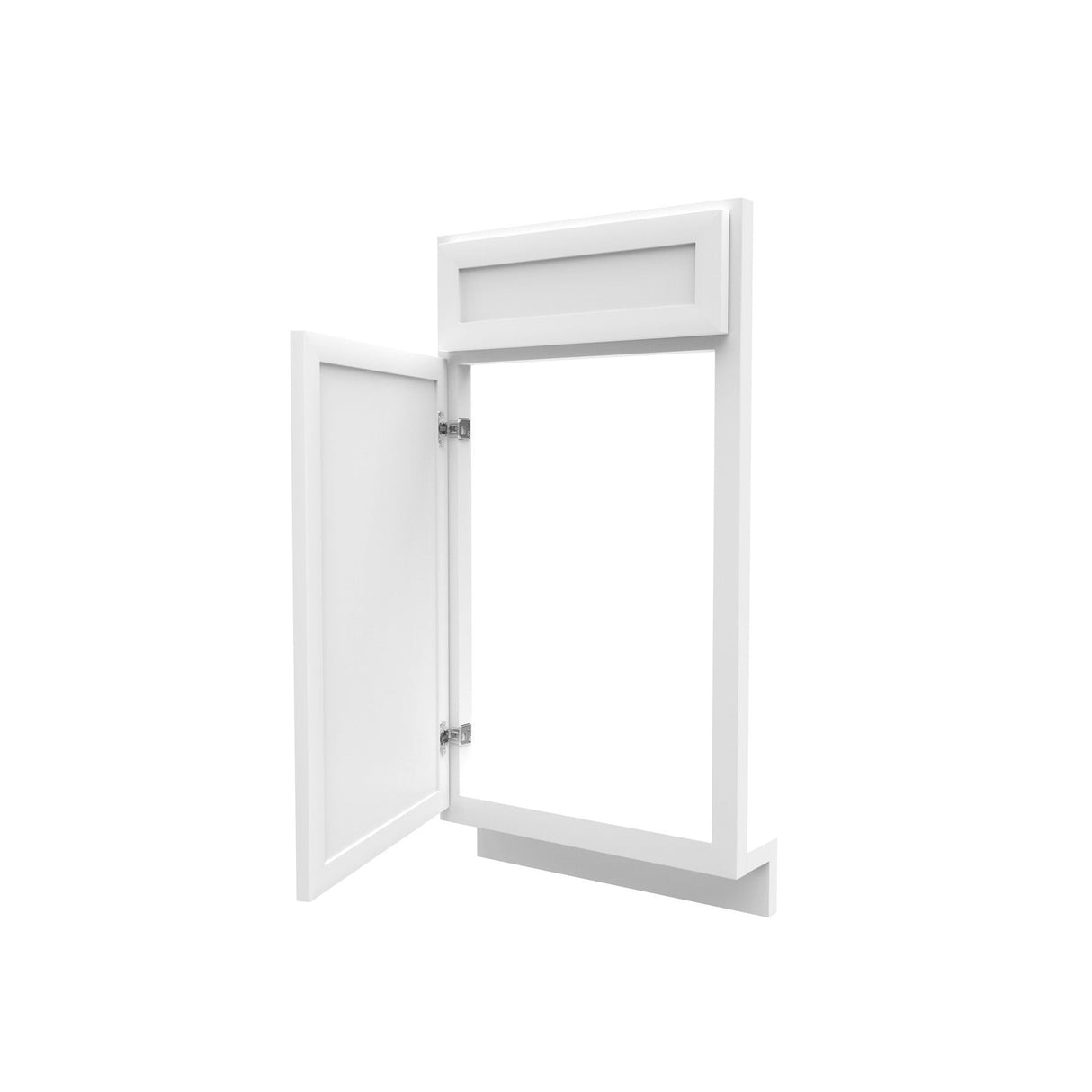RTA - Elegant White - Diagonal Corner Sink Front | 36"W x 34.5"H x 24"D