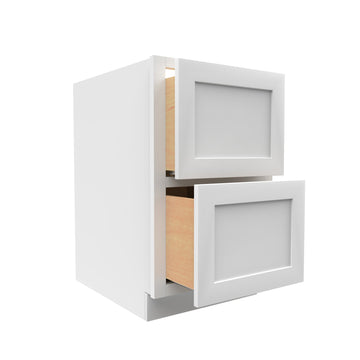 RTA - Elegant White - 2 Drawer Base Cabinet | 33"W x 34.5"H x 24"D