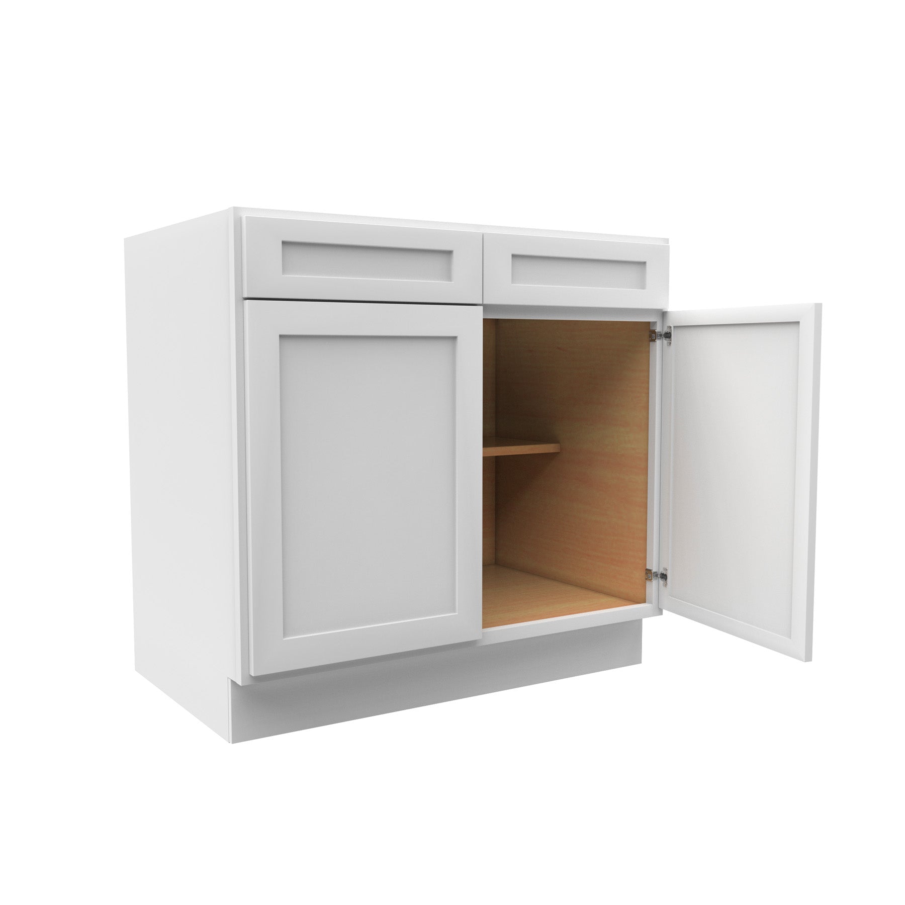 Elegant White - Double Door Base Cabinet | 36"W x 34.5"H x 24"D