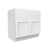RTA - Elegant White - Double Door Farm Sink Base Cabinet | 36"W x 34.5"H x 24"D