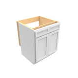 RTA - Elegant White - Double Door Handicap Removable Sink Base Cabinet | 30"W x 34.5"H x 24"D