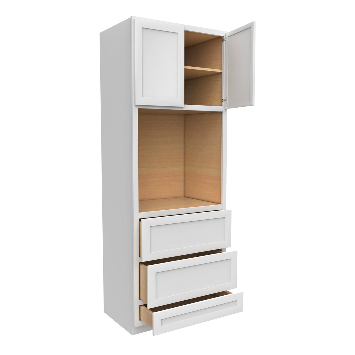 RTA - Elegant White - Single Oven Cabinet | 33"W x 90"H x 24"D