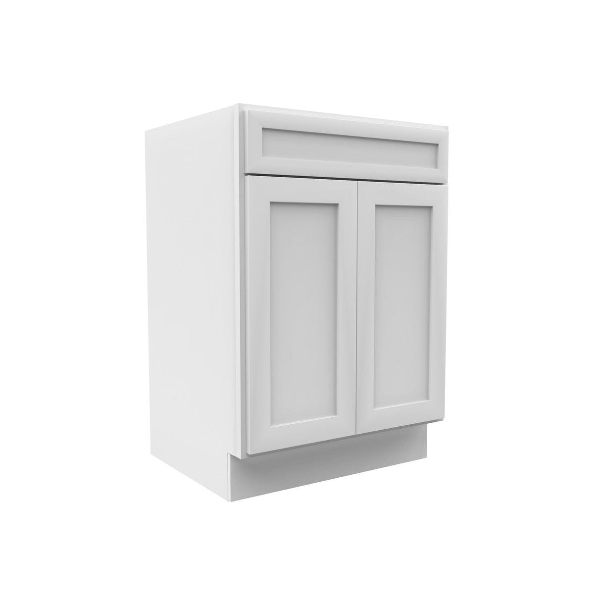 RTA - Elegant White - Double Door Vanity Sink Base Cabinet | 24"W x 34.5"H x 21"D