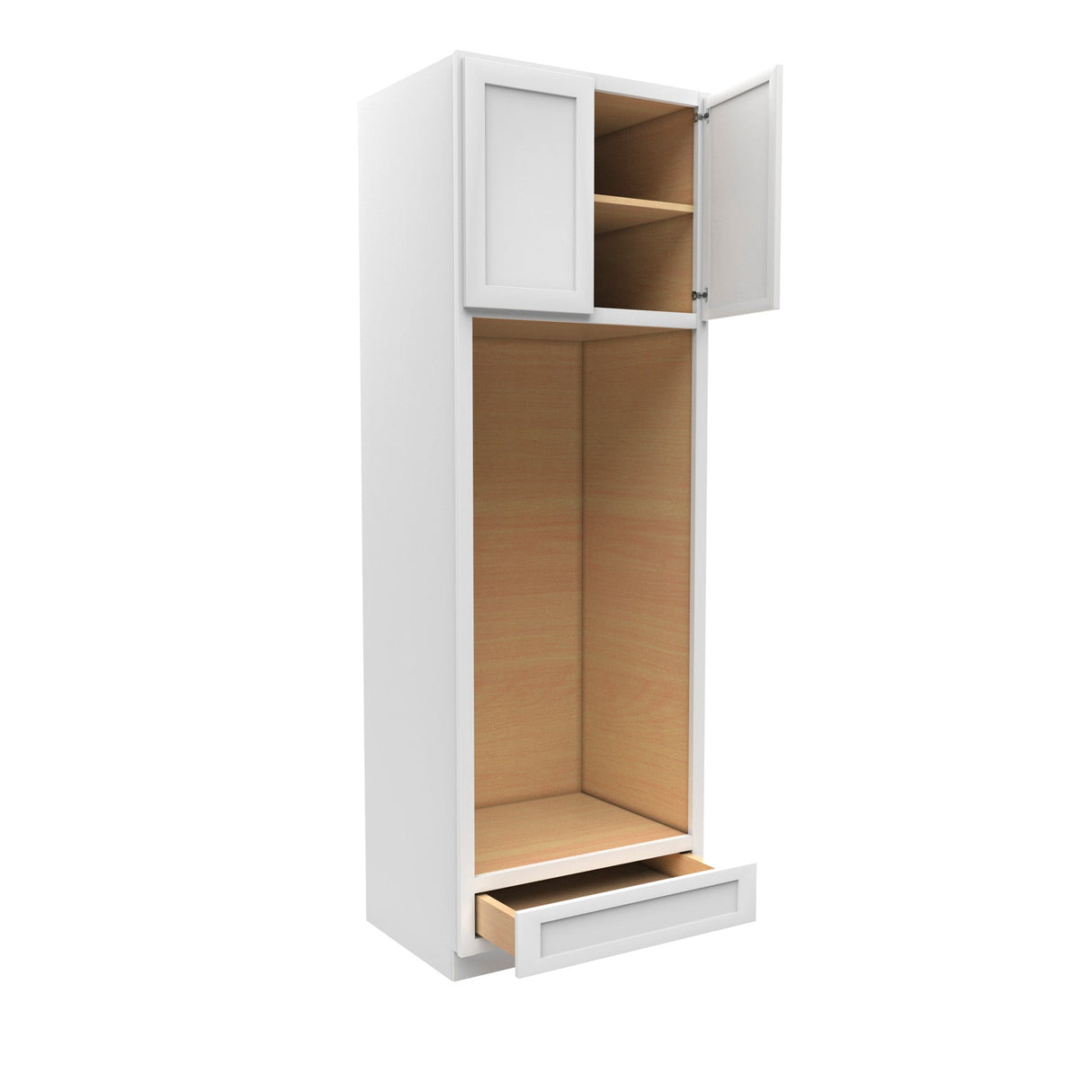 RTA - Elegant White - Double Oven Cabinet | 30"W x 90"H x 24"D