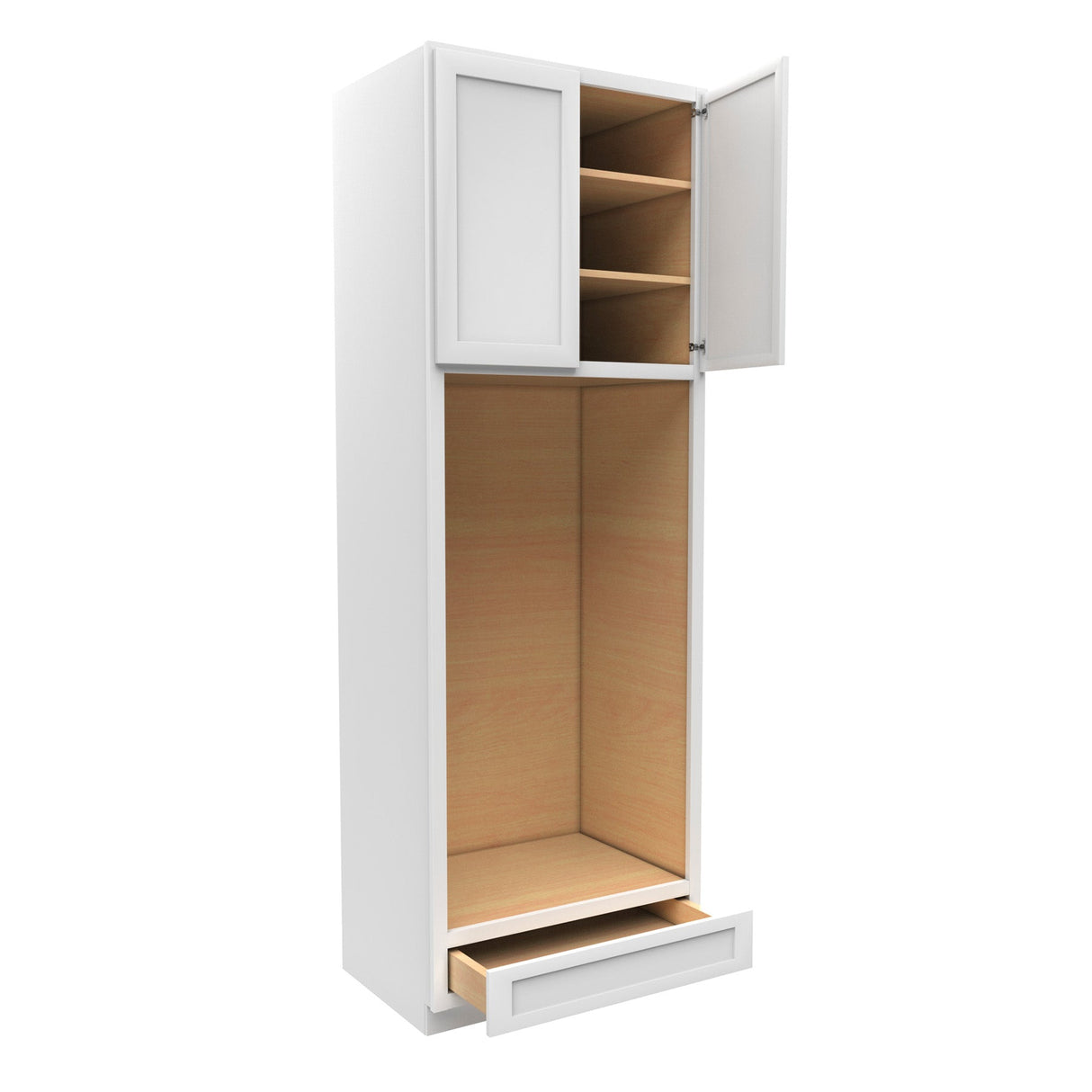 RTA - Elegant White - Double Oven Cabinet | 33"W x 96"H x 24"D