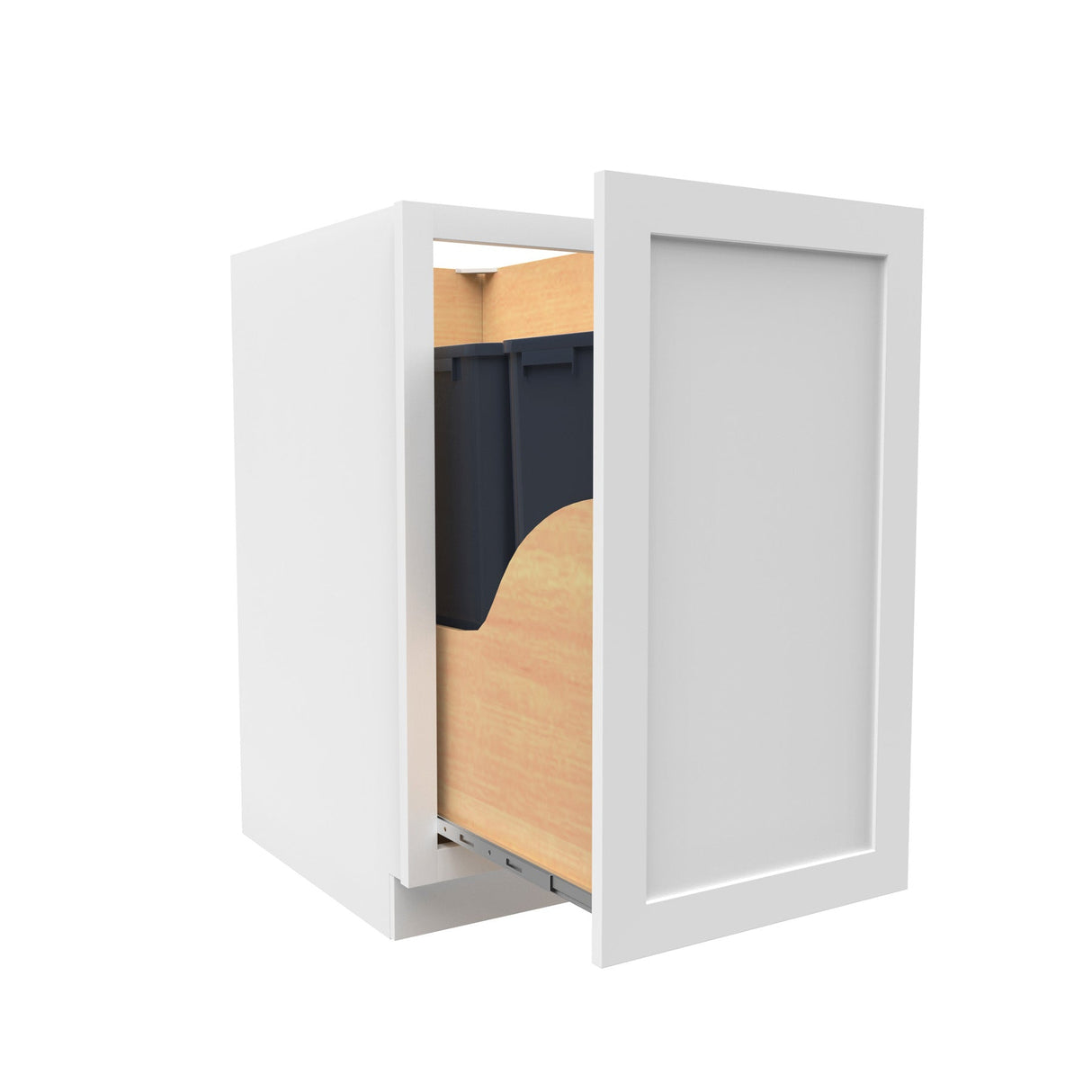 RTA - Elegant White - Waste Basket Cabinet | 21"W x 34.5"H x 24"D