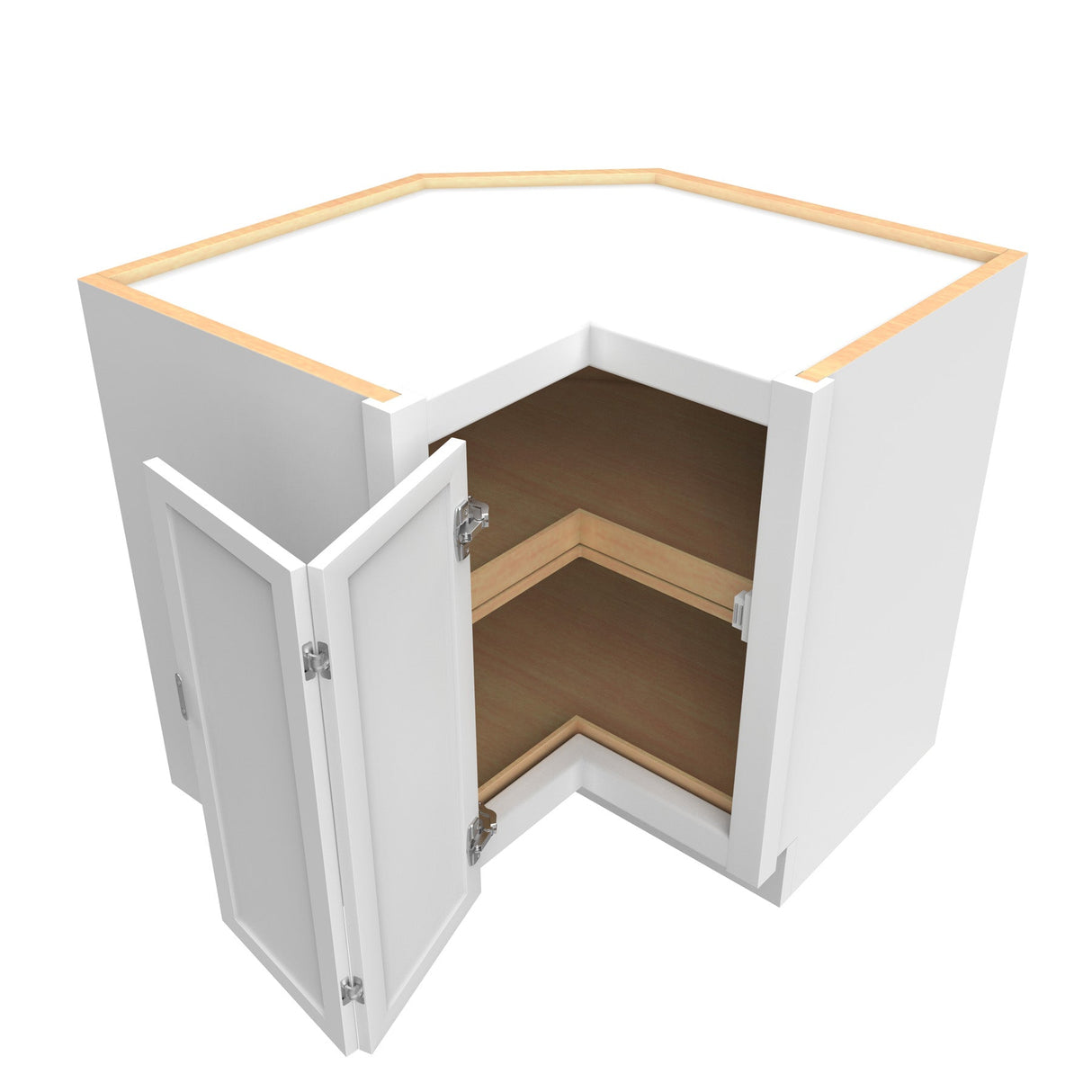 RTA - Elegant White - Lazy Susan Corner Base Cabinet | 36"W x 34.5"H x 24"D