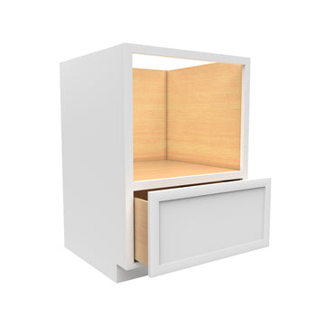 Elegant White - Microwave Base Cabinet | 24"W x 34.5"H x 24"D