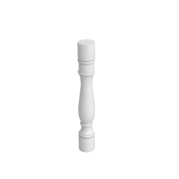 Elegant White - Large Post R | 5"W x 34.5"H x 5"D
