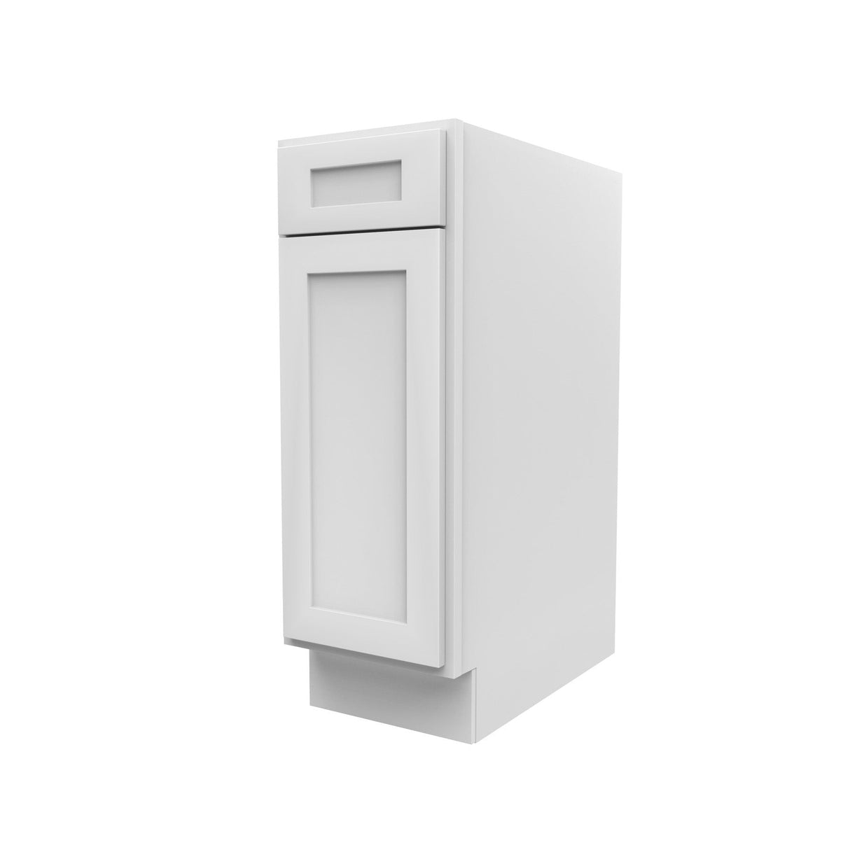 RTA - Elegant White Single Door & Drawer Base Cabinet | 12"W x 34.5"H x 24"D