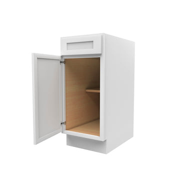 Elegant White - Single Door Base Cabinet | 15"W x 34.5"H x 24"D
