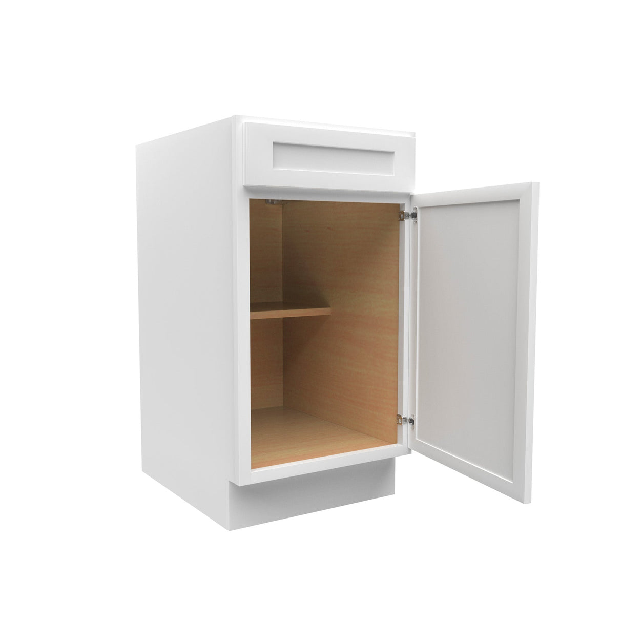 RTA - Elegant White - Single Door Base Cabinet | 18"W x 34.5"H x 24"D