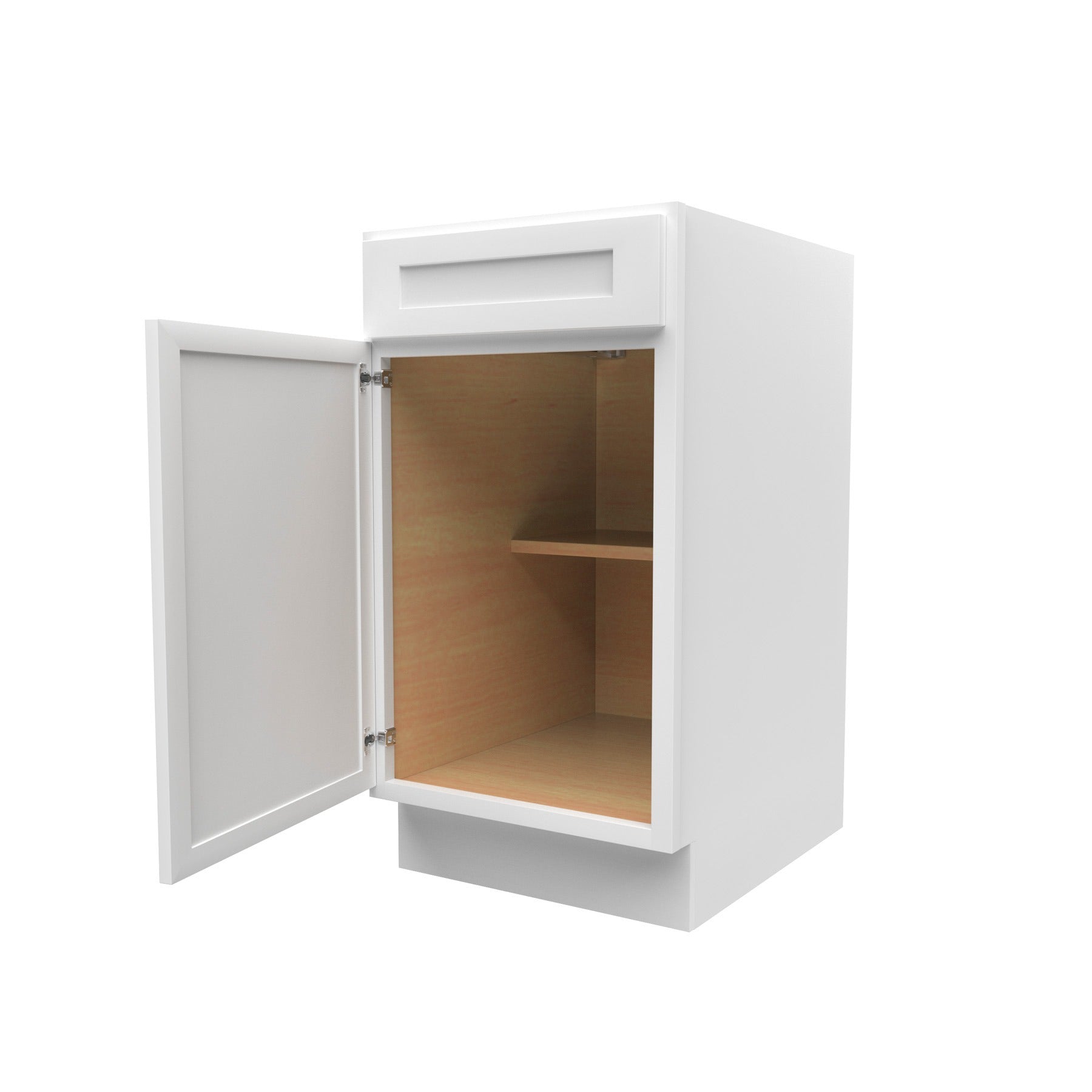 RTA - Elegant White - Single Door Base Cabinet | 18"W x 34.5"H x 24"D
