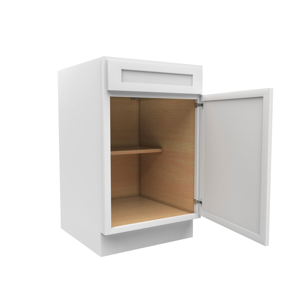 RTA - Elegant White - Single Door Base Cabinet | 21"W x 34.5"H x 24"D