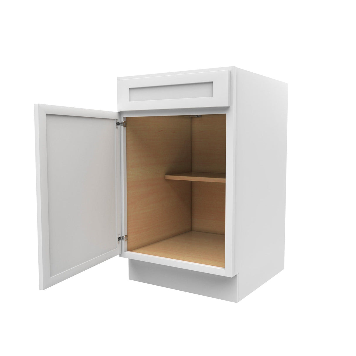 RTA - Elegant White - Single Door Base Cabinet | 21"W x 34.5"H x 24"D