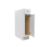 RTA - Elegant White Single Door & Drawer Base Cabinet | 9"W x 34.5"H x 24"D