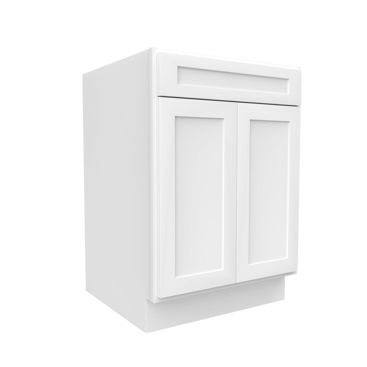 RTA - Elegant White - Double Door Base Cabinet | 24"W x 34.5"H x 24"D