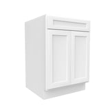 RTA - Elegant White - Double Door Base Cabinet | 24"W x 34.5"H x 24"D