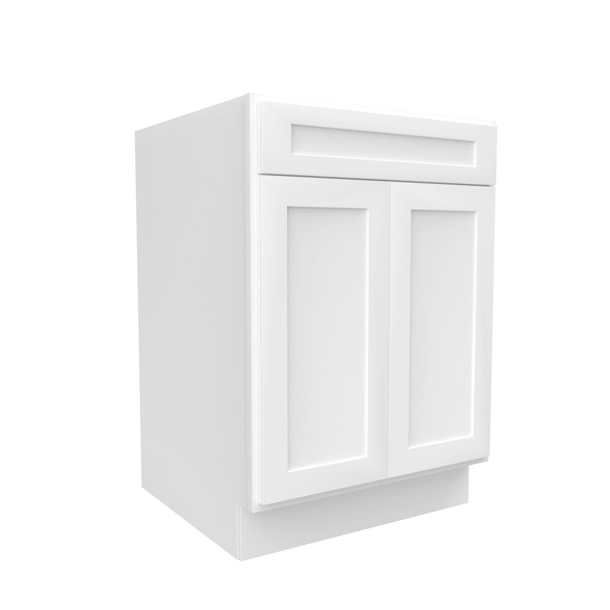 RTA - Elegant White - Double Door Base Cabinet | 24"W x 34.5"H x 24"D