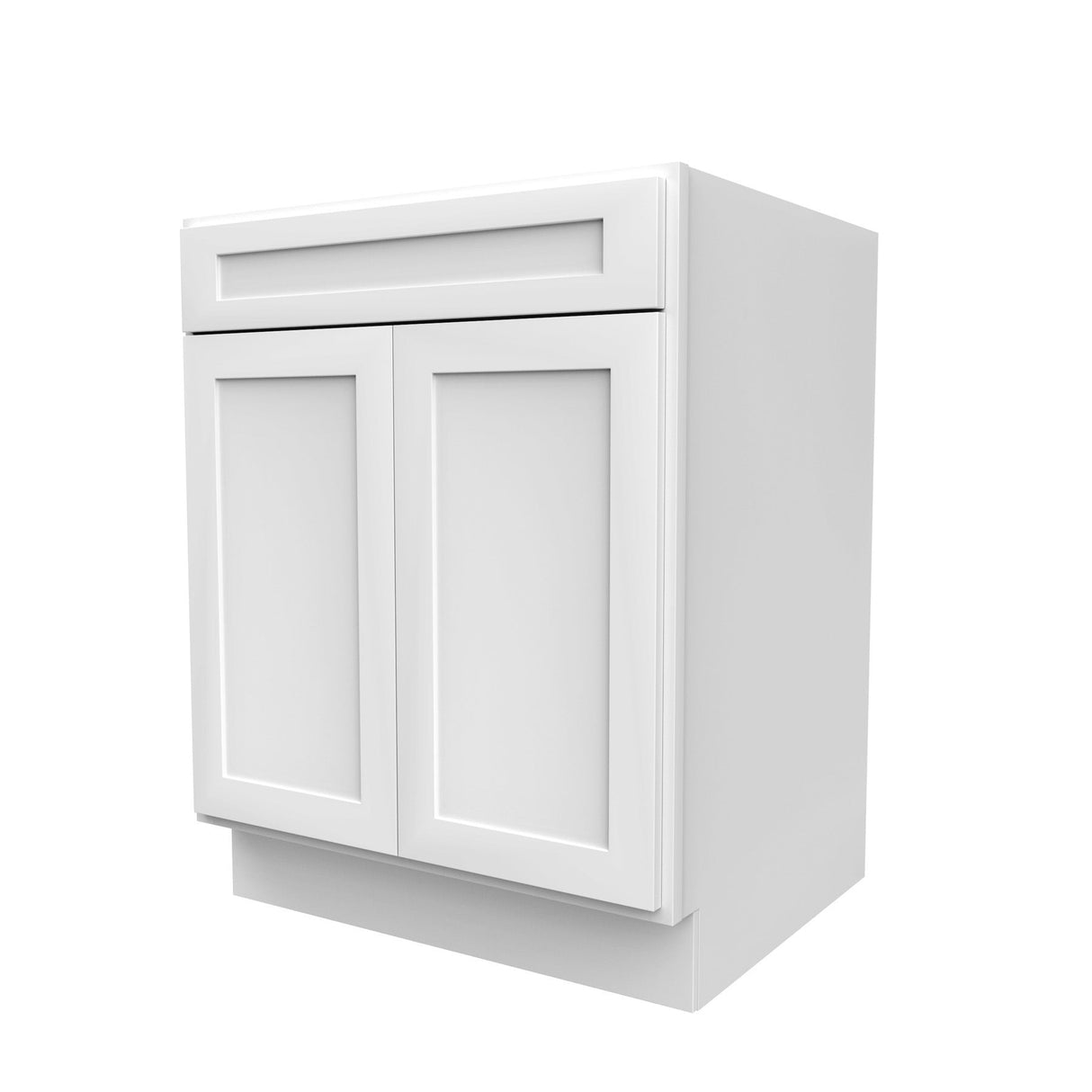 RTA - Elegant White - Double Door Base Cabinet | 27"W x 34.5"H x 24"D