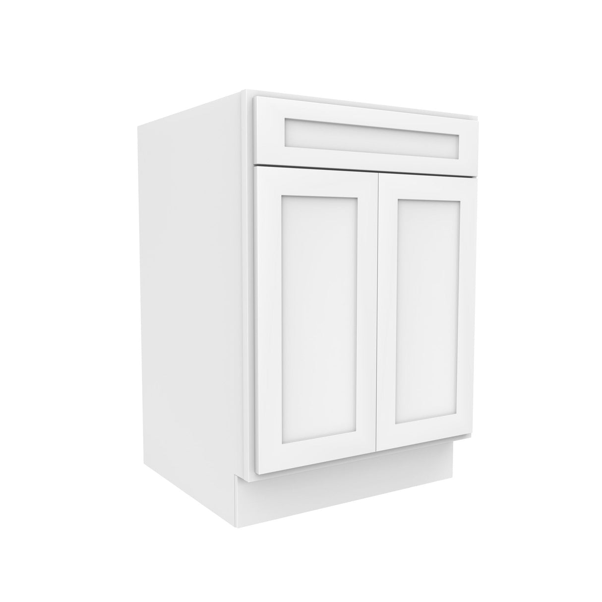 RTA - Elegant White - Double Door Base Cabinet | 24"W x 34.5"H x 24"D
