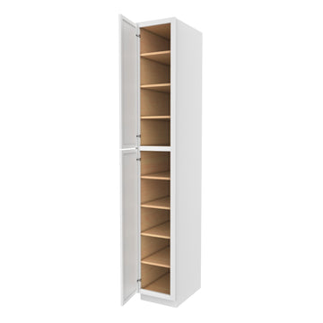Elegant White - Utility Cabinet | 15"W x 96"H x 24"D