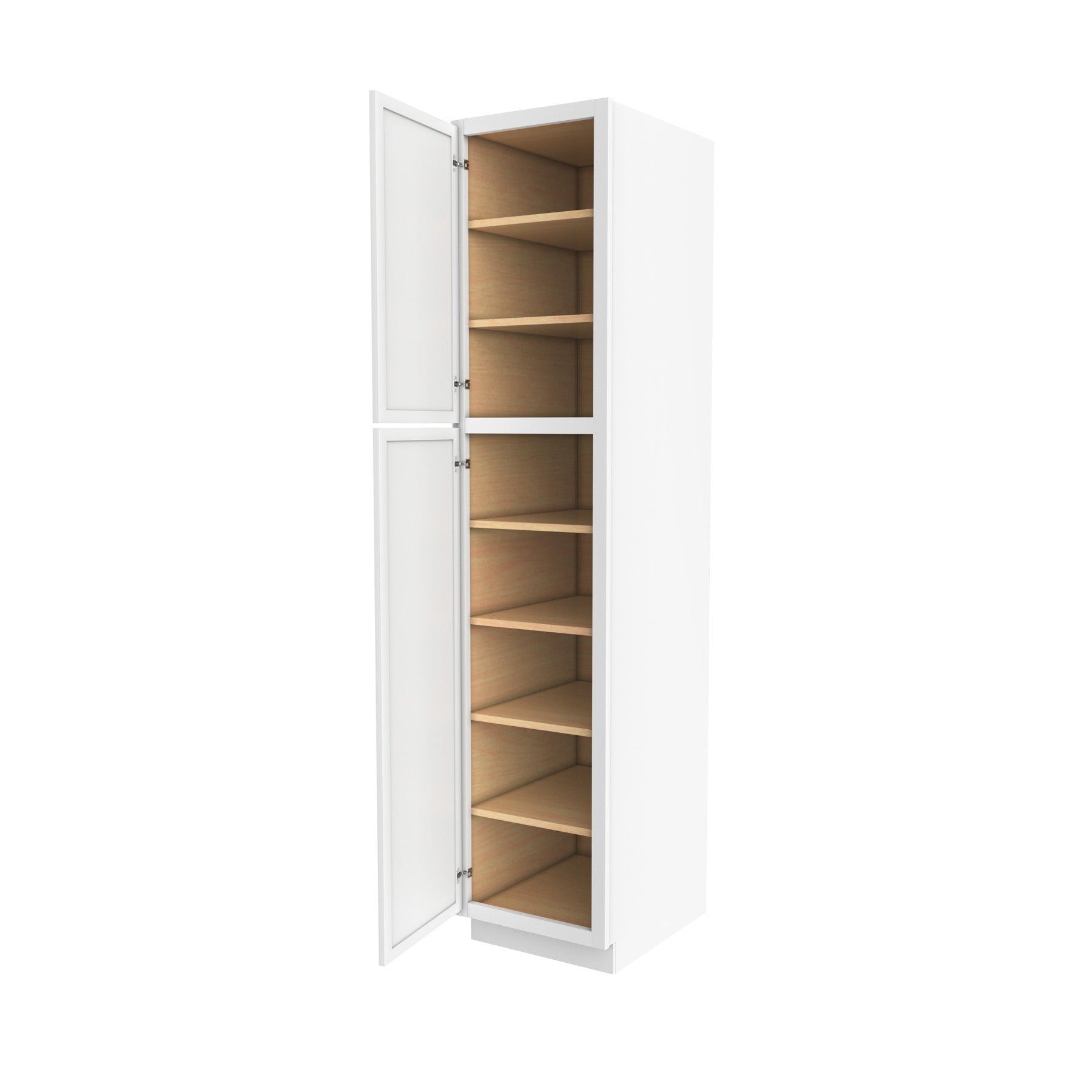 Elegant White - Utility Cabinet | 18"W x 84"H x 24"D