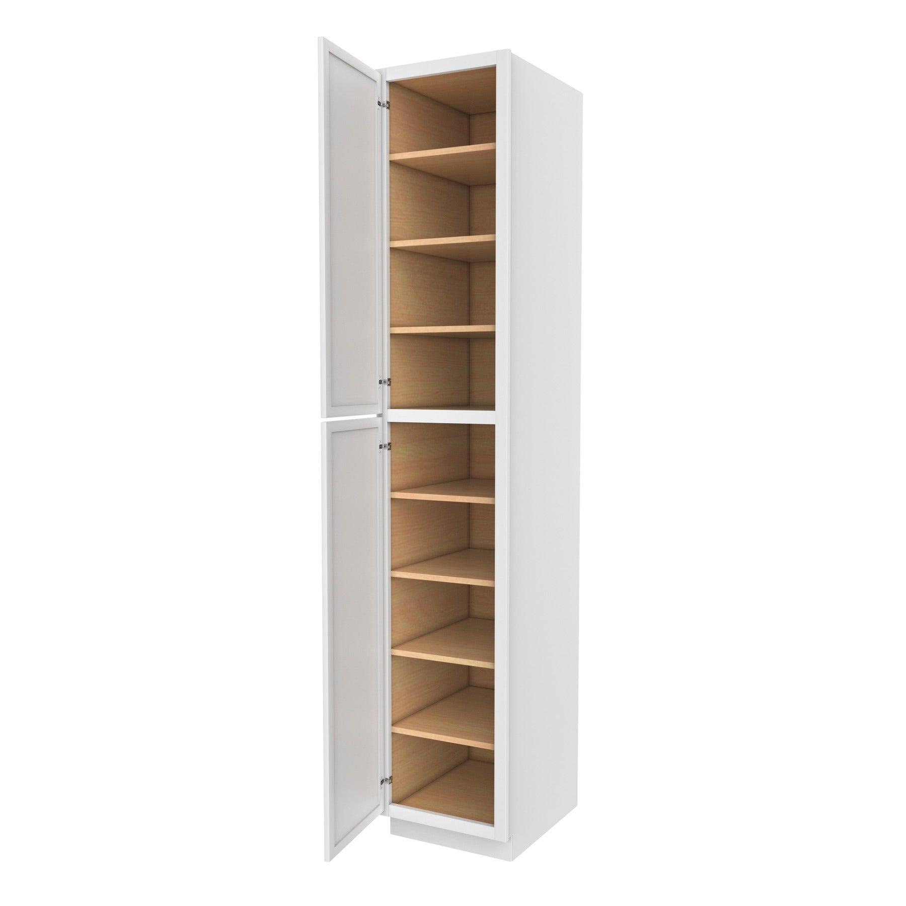 Elegant White - Utility Cabinet | 18"W x 96"H x 24"D
