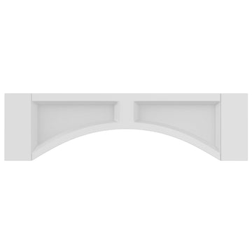 RTA - Elegant White - Arched Valance - Raised Panel | 48"W x 10"H