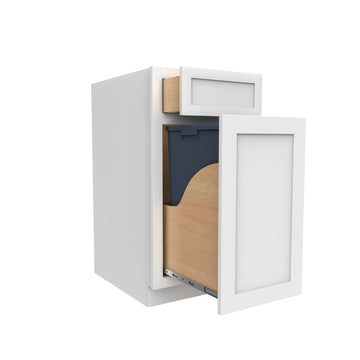 RTA - Elegant White - Waste Basket Cabinet | 15"W x 34.5"H x 24"D