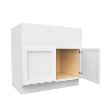 Fashion White - Double Door Farm Sink Base Cabinet | 36"W x 34.5"H x 24"D