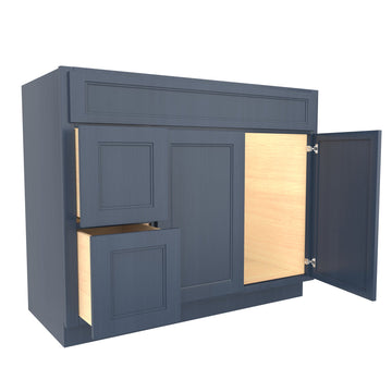 RTA - Fashion Ocean Blue - Door & Drawer Vanity Cabinet | 42"W x 34.5"H x 21"D