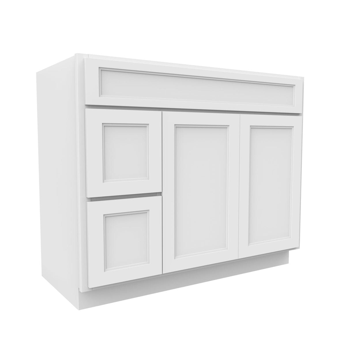 RTA - Fashion White - Door & Drawer Vanity Cabinet | 42"W x 34.5"H x 21"D