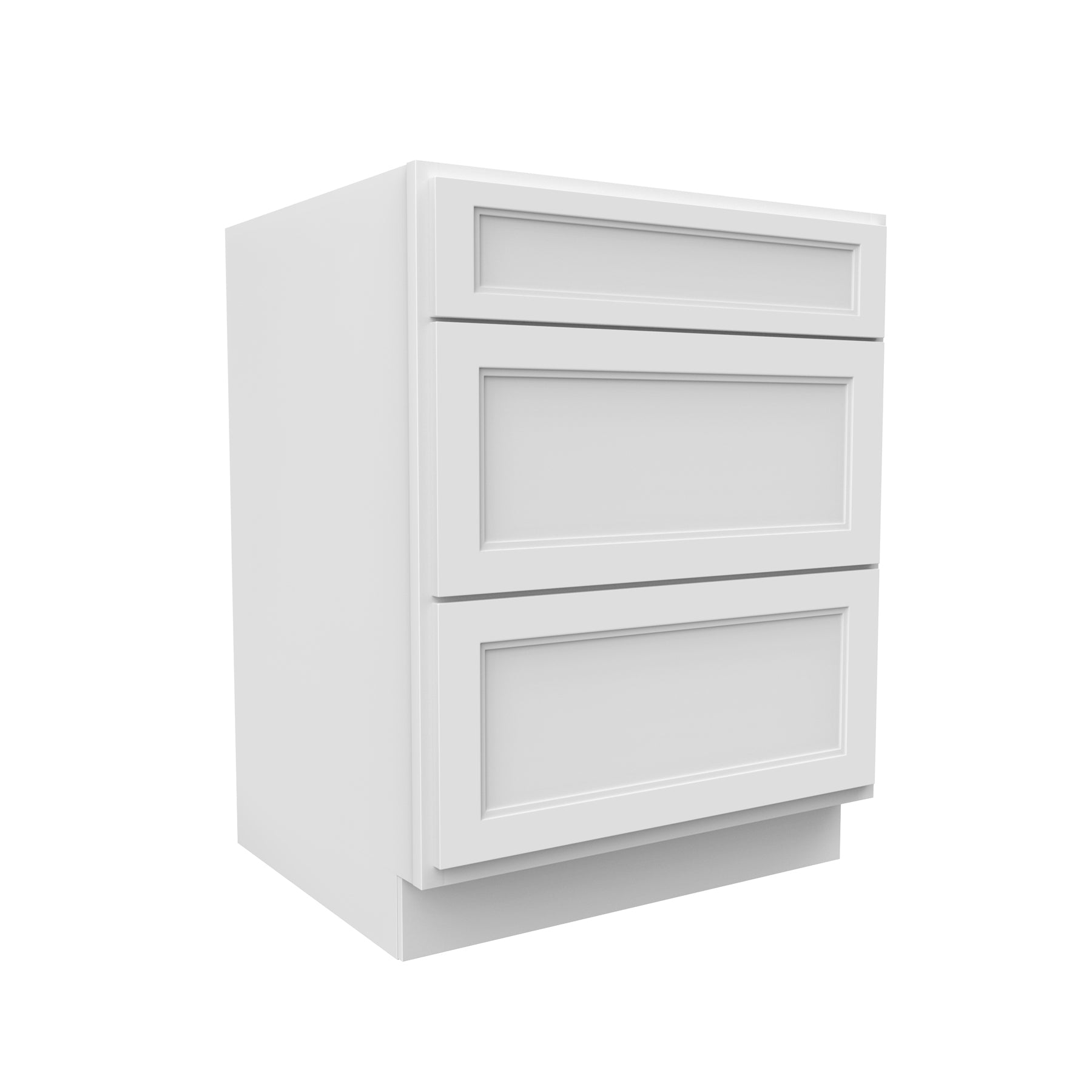 Fashion White - 3 Drawer Base Cabinet | 27"W x 34.5"H x 24"D