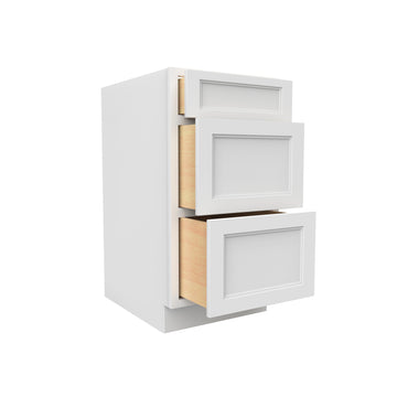 Fashion White - 3 Drawer Base Cabinet | 18"W x 34.5"H x 24"D