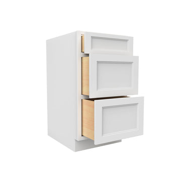 RTA - Fashion White - 3 Drawer Base Cabinet | 18"W x 34.5"H x 24"D